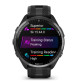 Forerunner® 965 - Carbon Grey DLC Titanium Bezel with Black Case and Black/Powder Grey Silicone Band - 010-02809-10 - Garmin